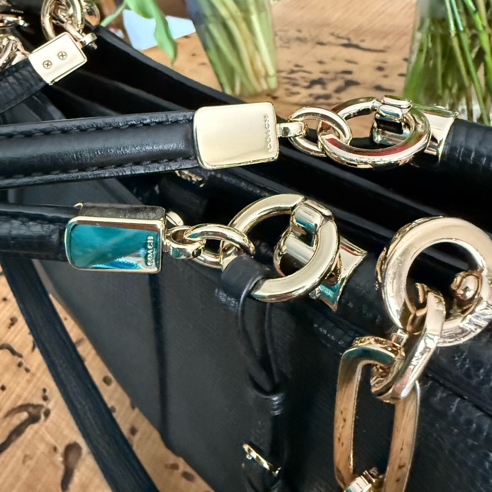 Coach MADISON TEXTURED LEATHER PINNACLE CAROLINE SATCHEL (COACH F32378) - Picture 6 of 16
